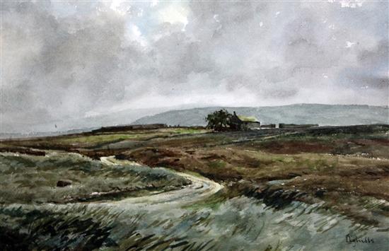 Joseph Pighills (1902-1984) Moorland scenes, largest 13 x 19in.